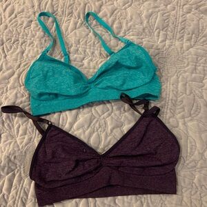 Nordstrom Wireless Bras size S  Teal and Purple Bralette Set